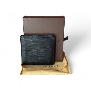 Louis Vuitton Black Epi Leather Marco Bifold Wallet